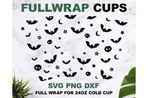 Bat Star Skull Halloween 24oz Starbucks
