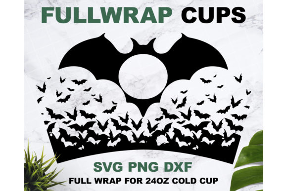 Bats Halloween 24oz Starbucks Cup SVG