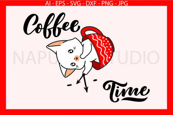 Cat Coffee Cup Quote SVG