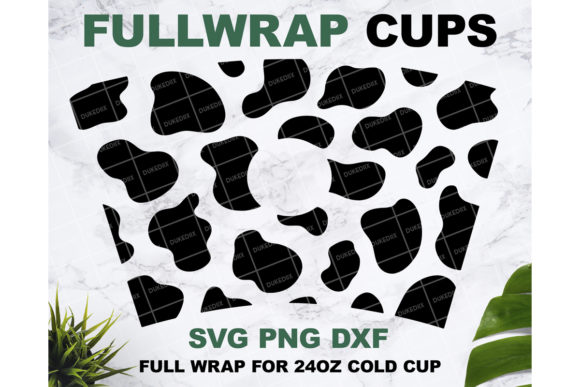 Cow Print 24oz Starbucks Cup SVG