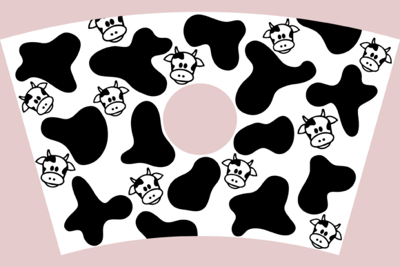 Cow Print Pattern Venti 24 Oz Wrap SVG