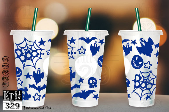 Halloween Boo Cold Cup Decal SVG