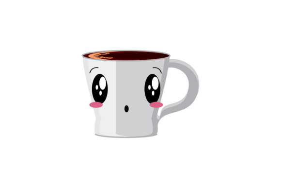 Kawaii Breakfast Cup Tea SVG